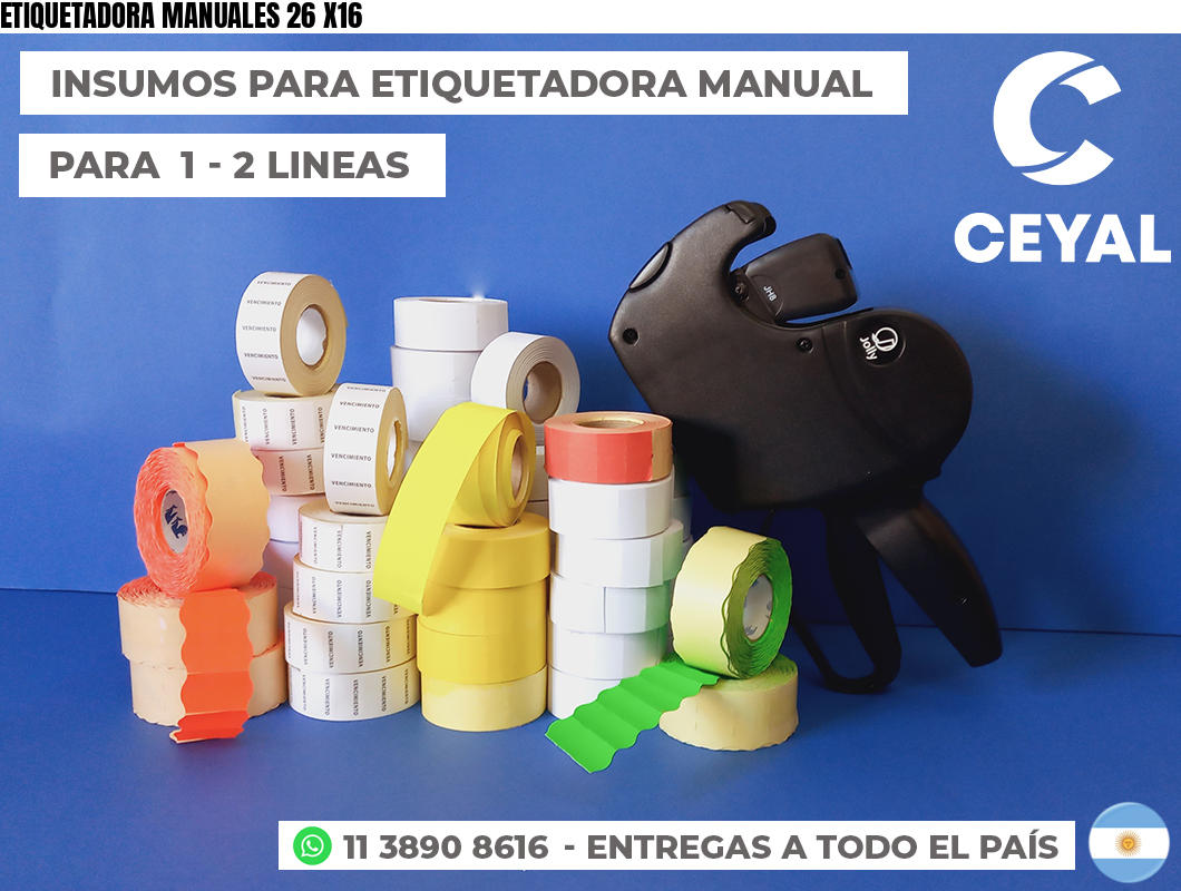 ETIQUETADORA MANUALES 26 X16