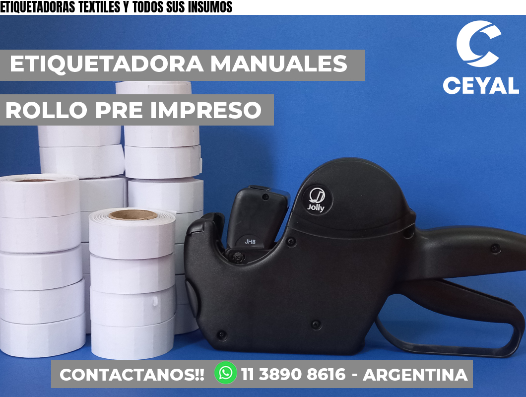 ETIQUETADORAS TEXTILES Y TODOS SUS INSUMOS