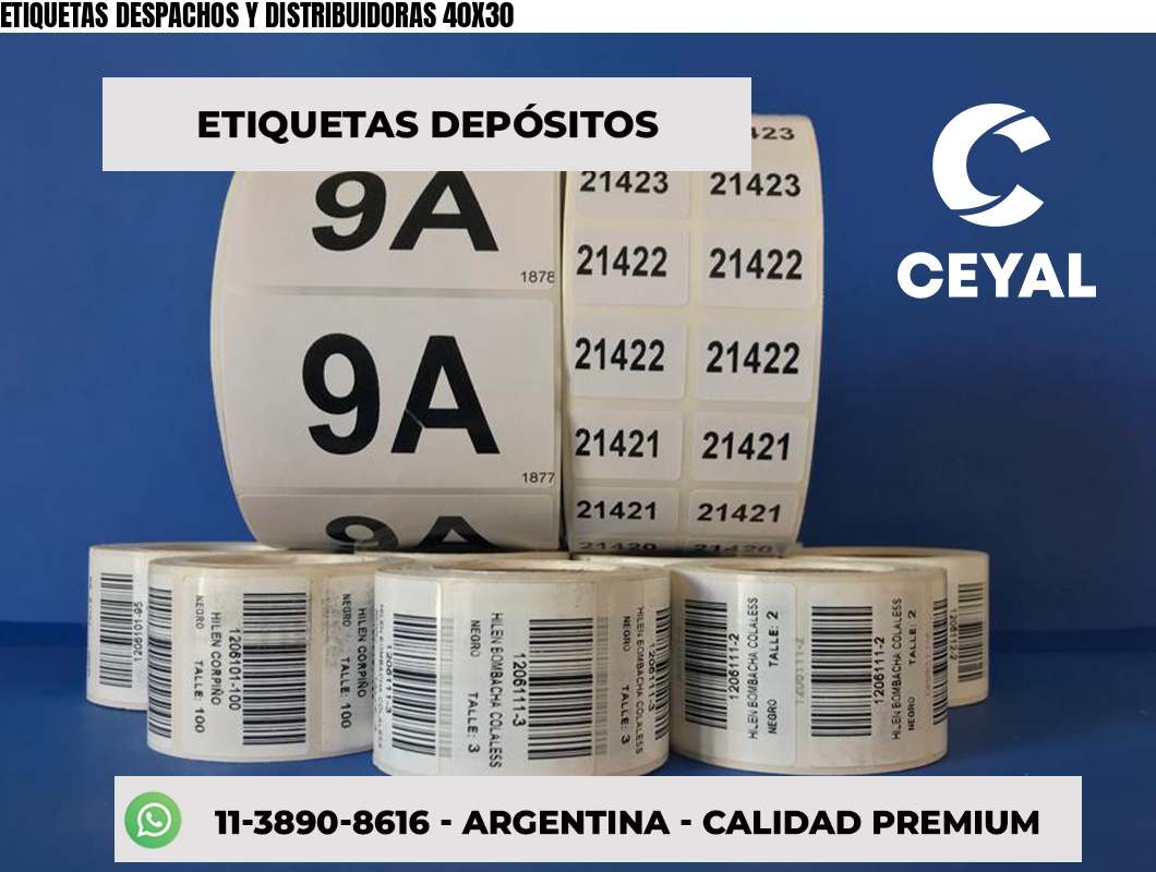 ETIQUETAS DESPACHOS Y DISTRIBUIDORAS 40X30