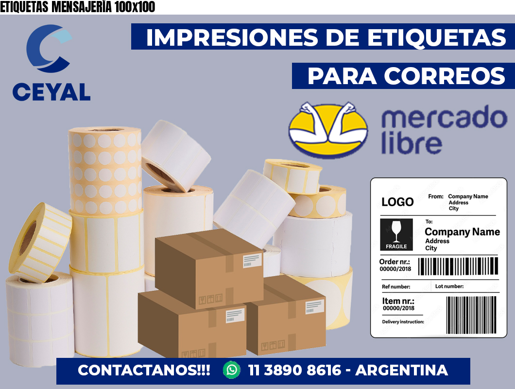 ETIQUETAS MENSAJERÍA 100×100