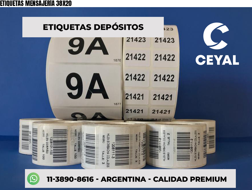 ETIQUETAS MENSAJERÍA 38X20