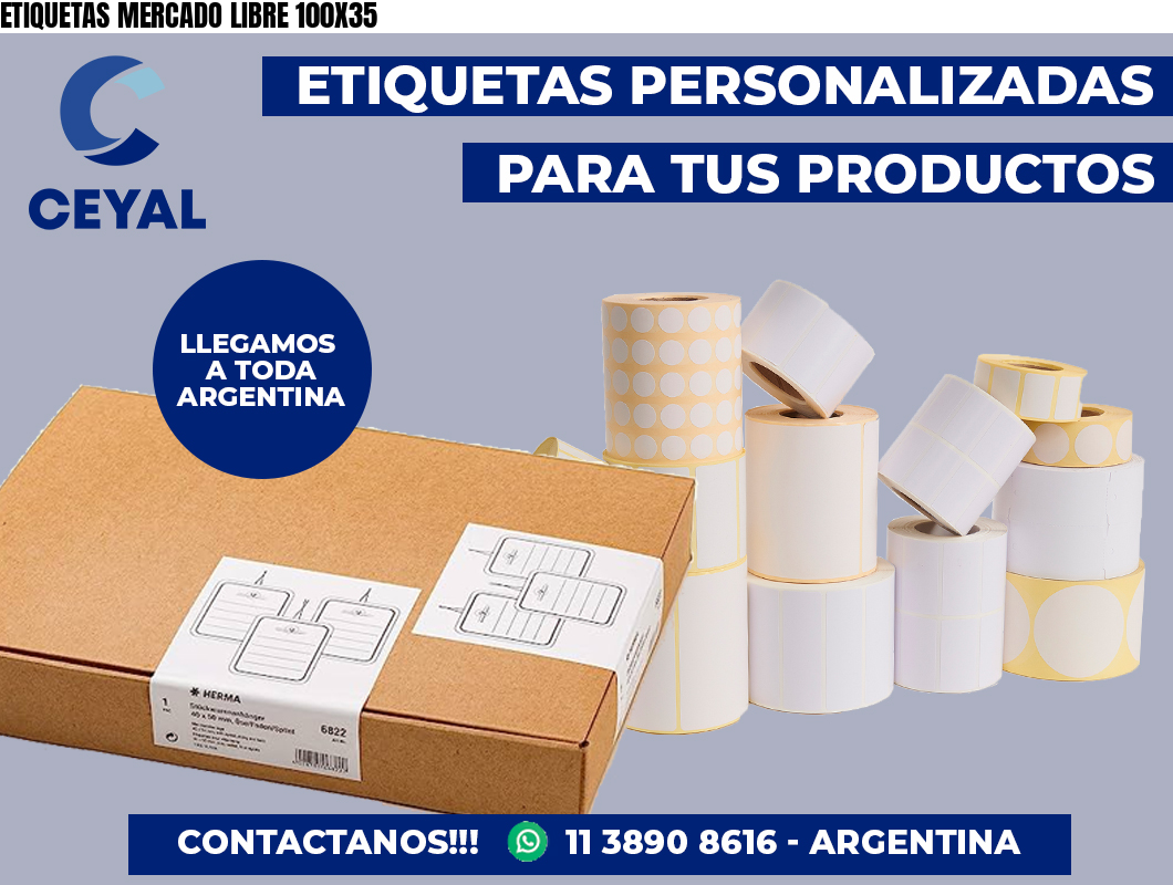 ETIQUETAS MERCADO LIBRE 100X35