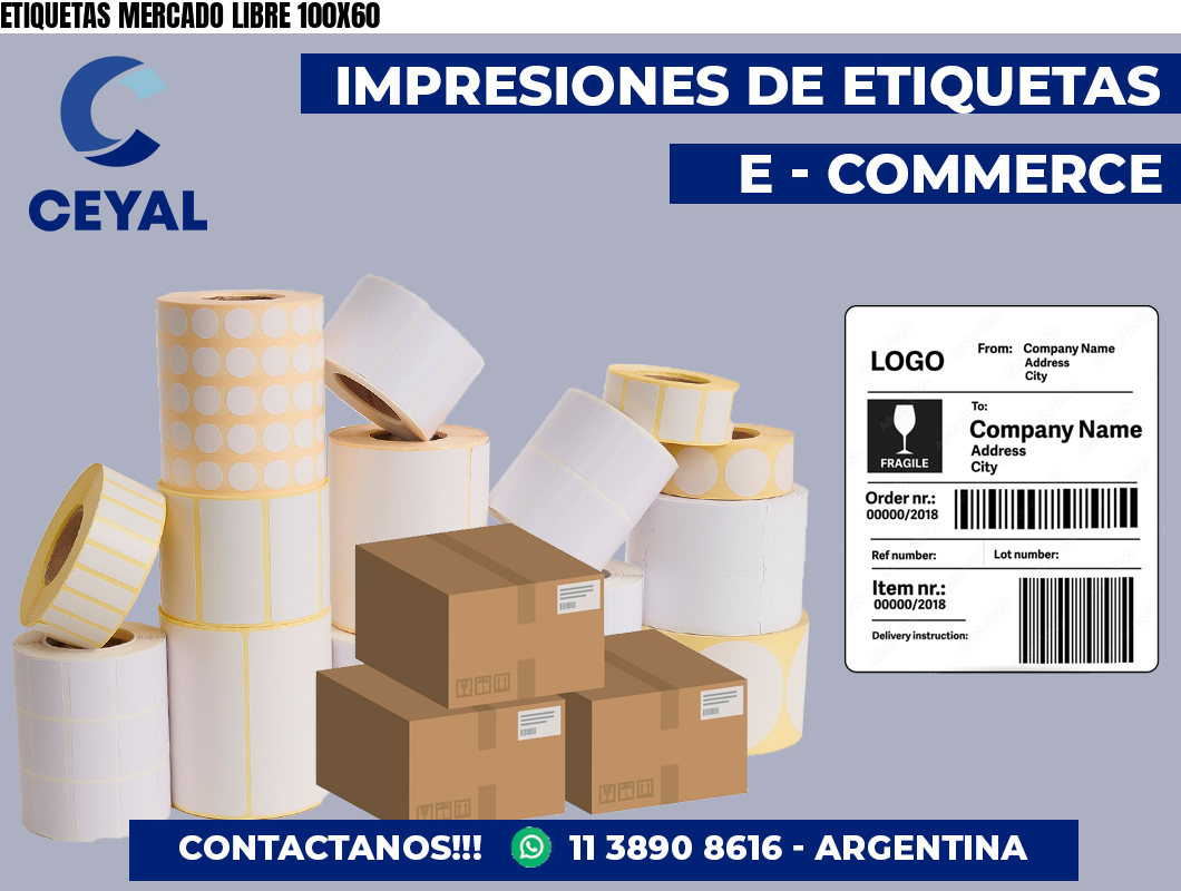 ETIQUETAS MERCADO LIBRE 100X60