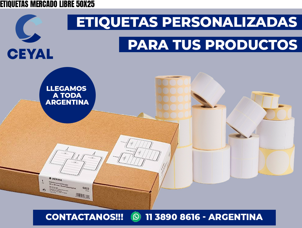 ETIQUETAS MERCADO LIBRE 50X25