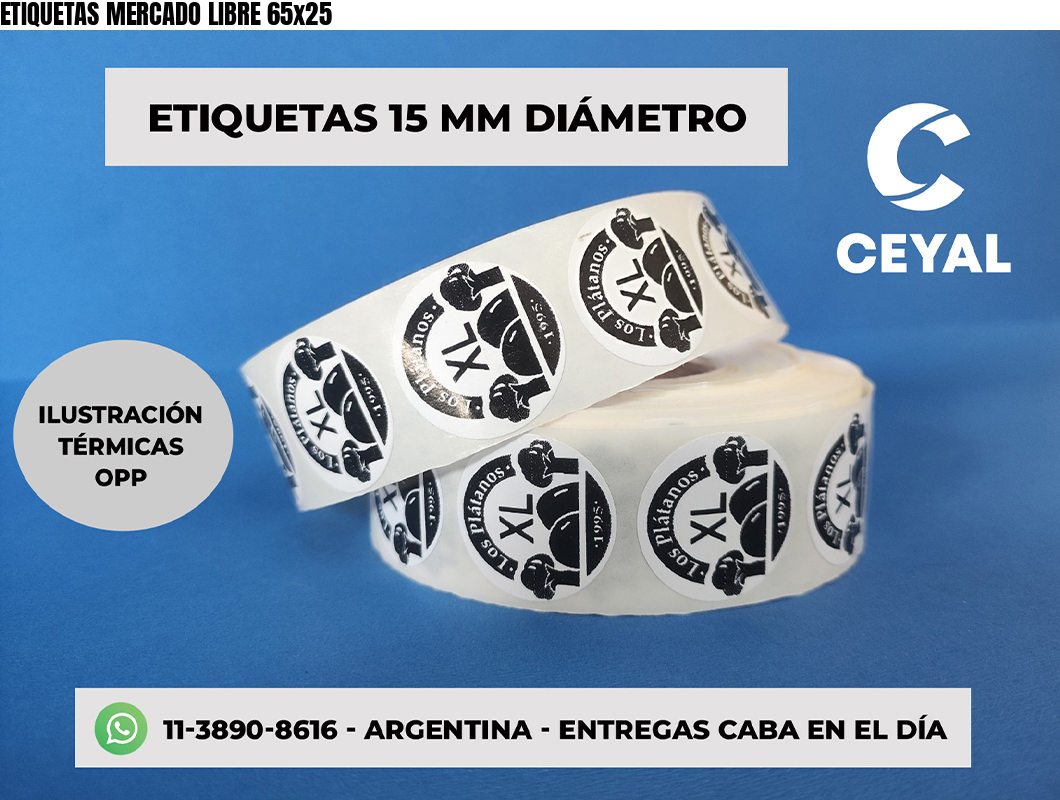 ETIQUETAS MERCADO LIBRE 65x25