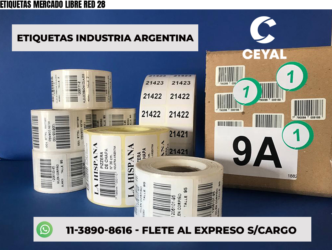ETIQUETAS MERCADO LIBRE RED 28