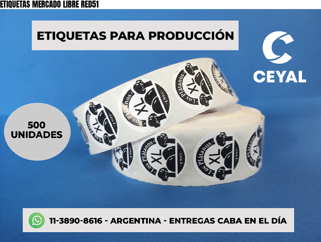 ETIQUETAS MERCADO LIBRE RED51