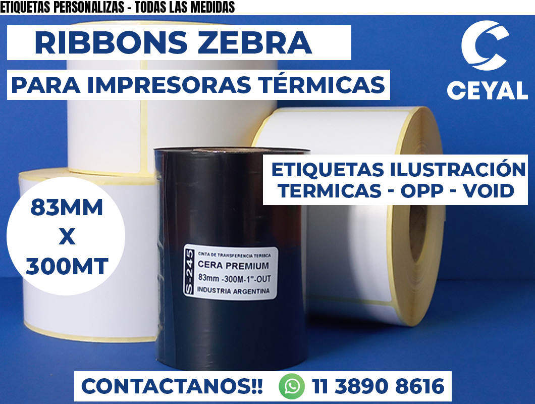 ETIQUETAS PERSONALIZAS - TODAS LAS MEDIDAS