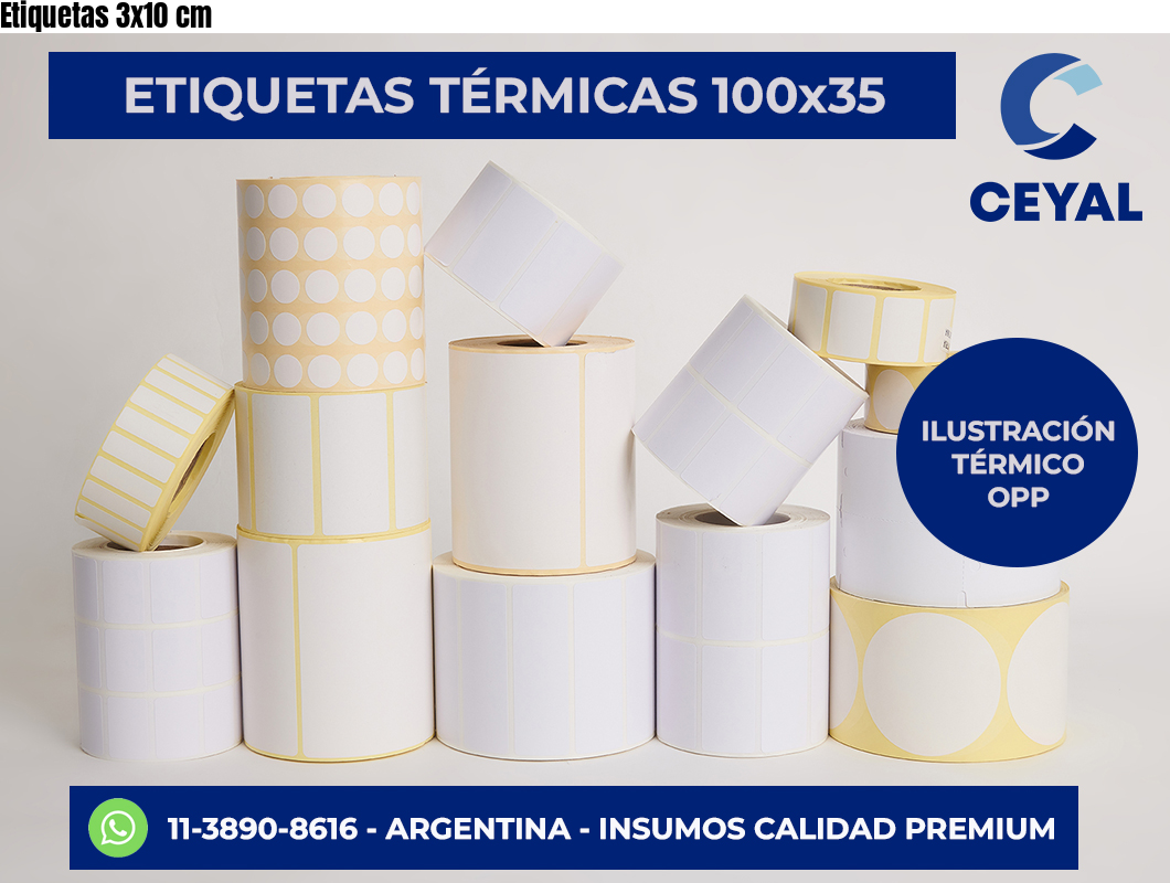 Etiquetas 3×10 cm