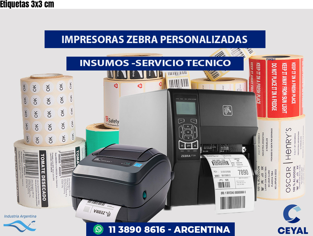 Etiquetas 3x3 cm