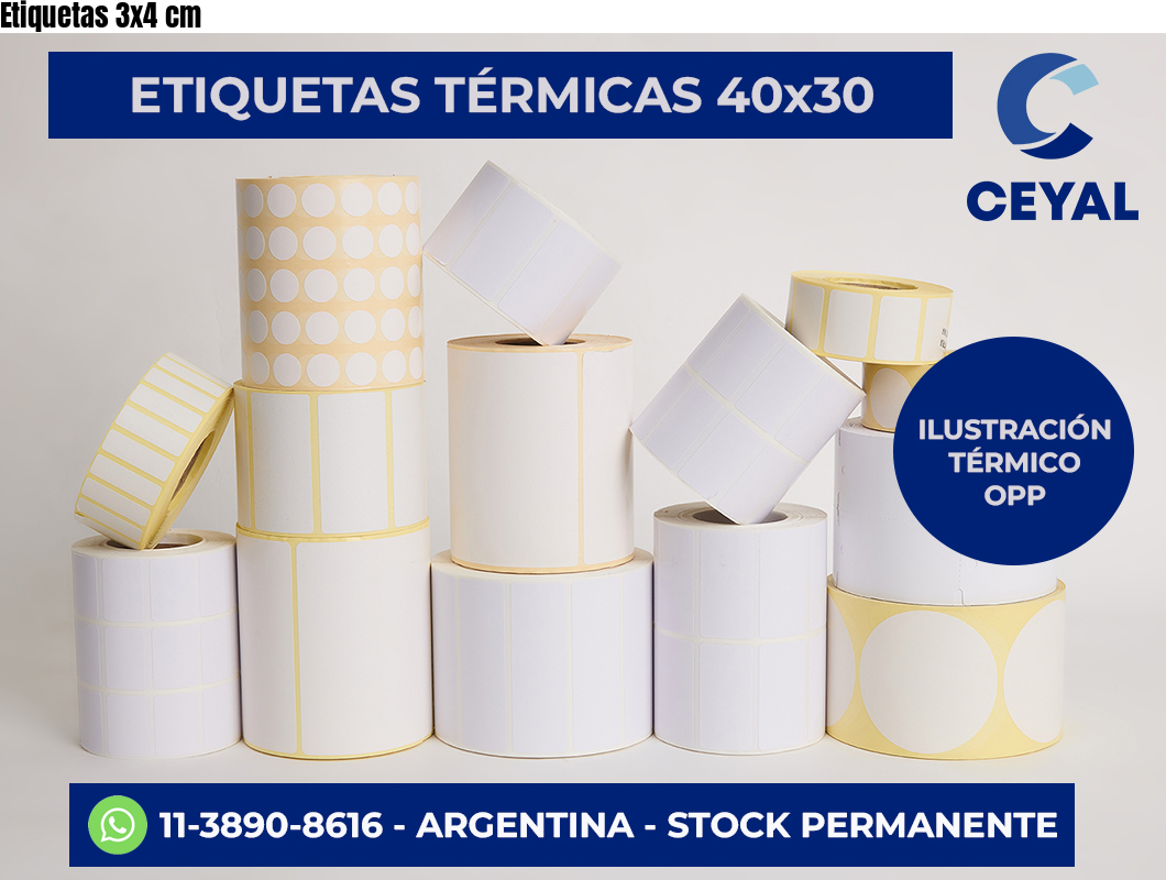 Etiquetas 3×4 cm