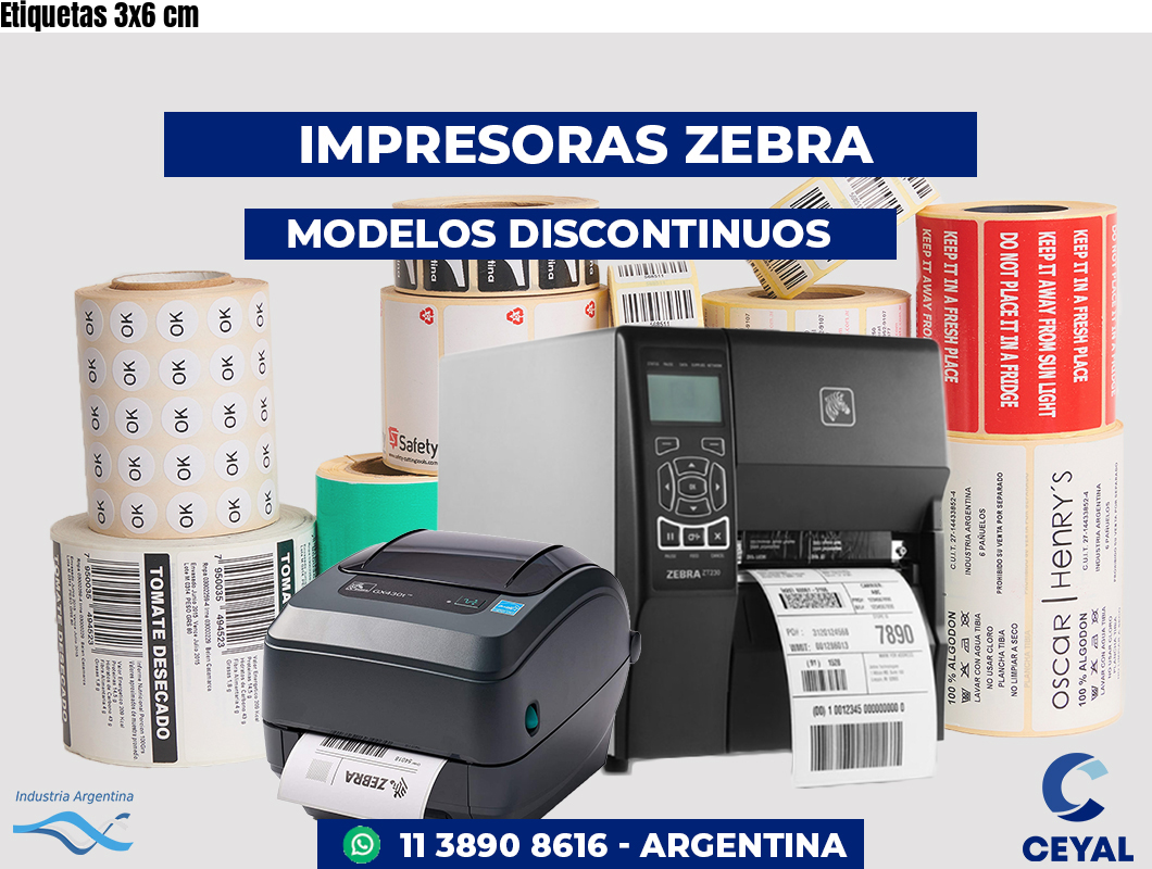 Etiquetas 3x6 cm