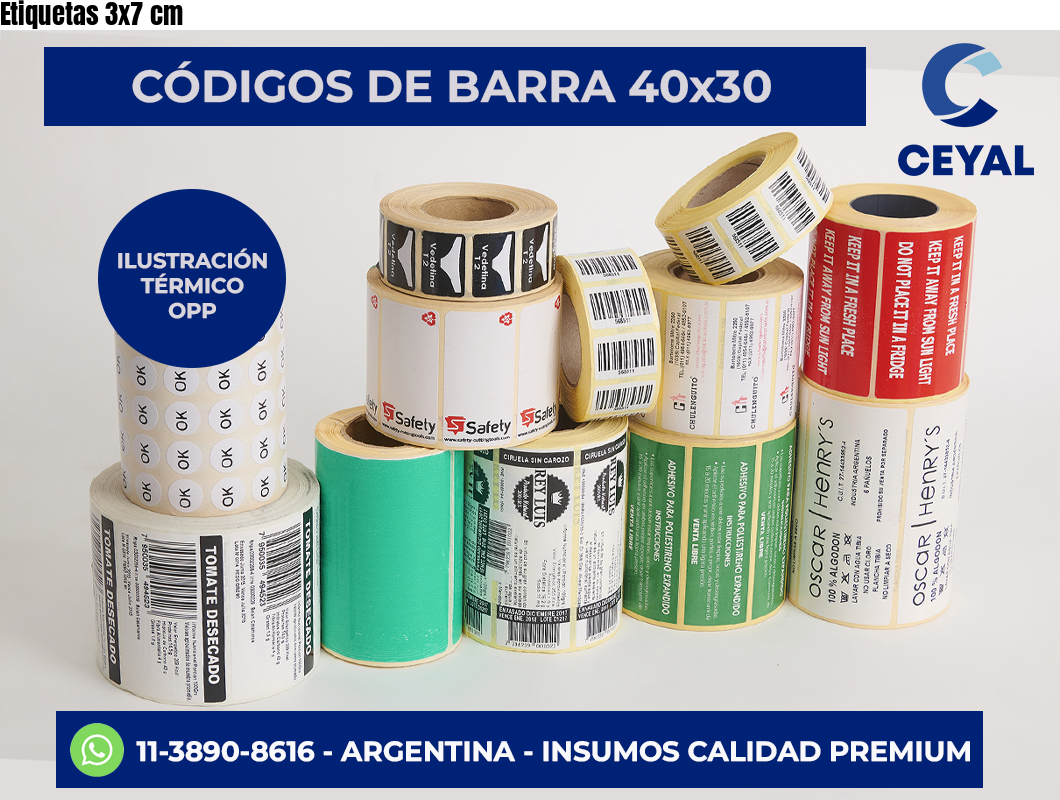 Etiquetas 3×7 cm