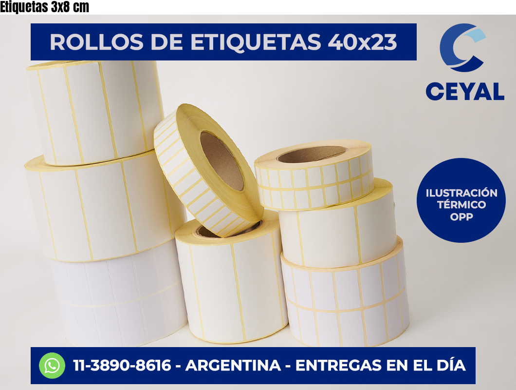 Etiquetas 3×8 cm