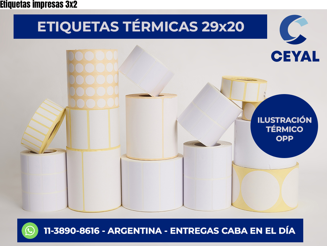 Etiquetas impresas 3×2