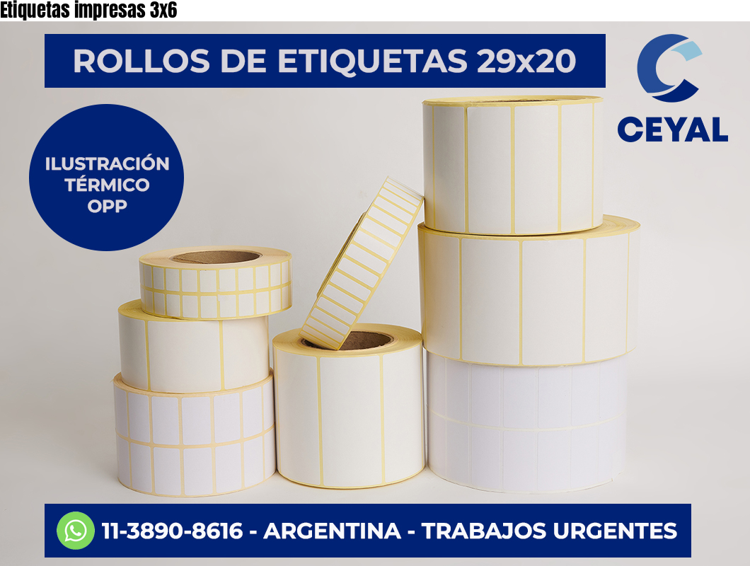 Etiquetas impresas 3×6