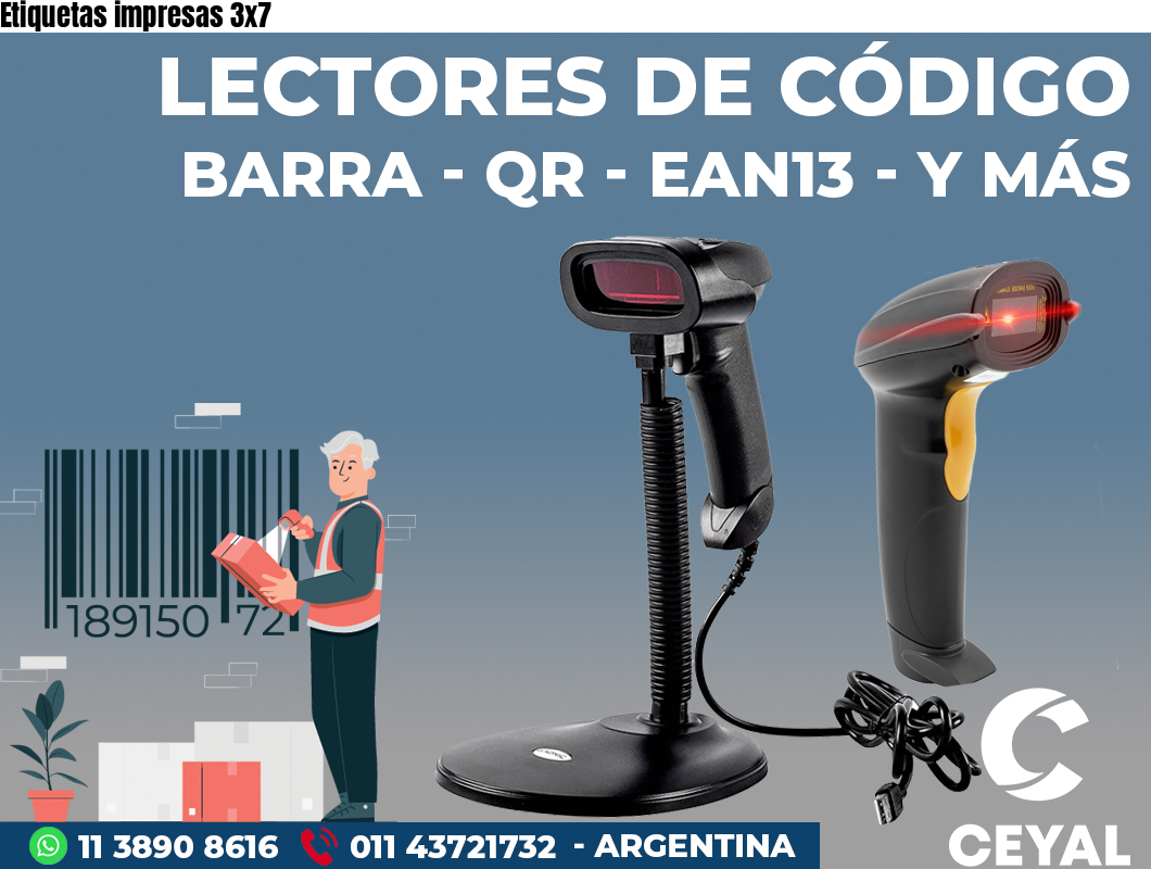 Etiquetas impresas 3x7