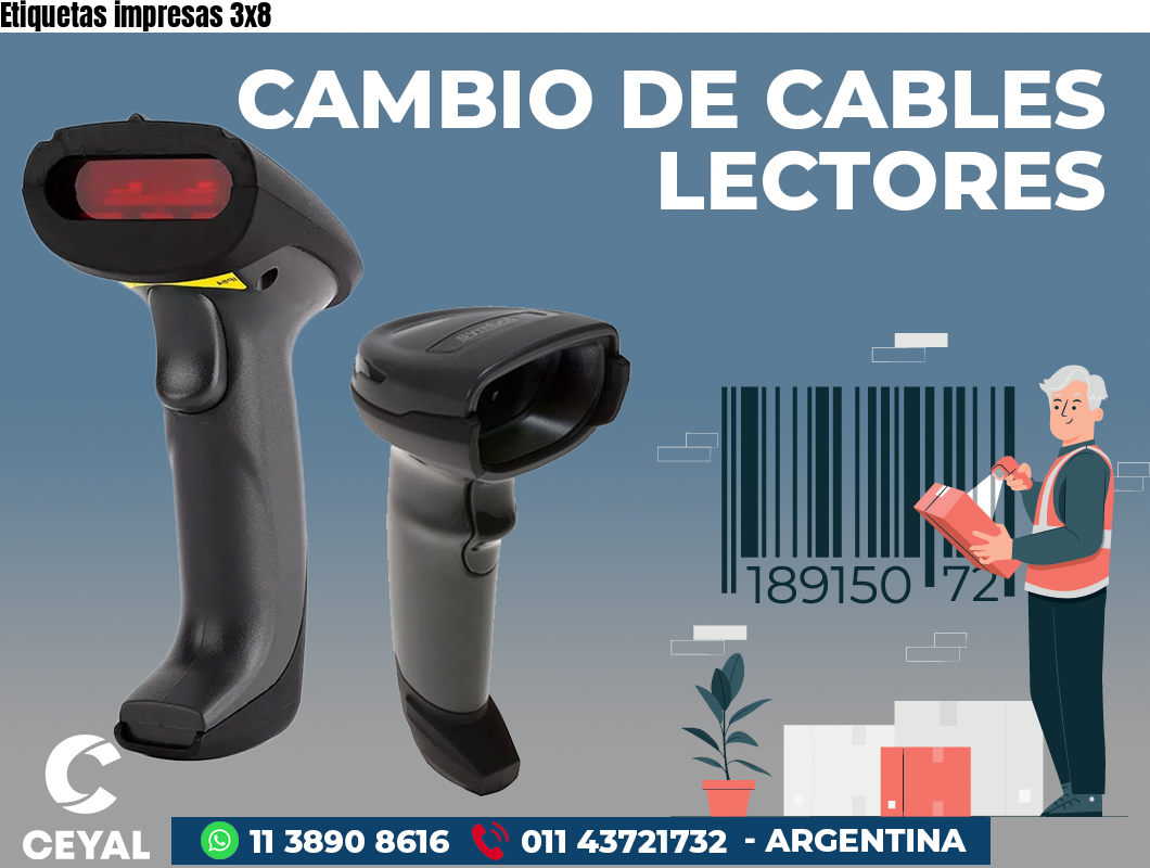 Etiquetas impresas 3x8