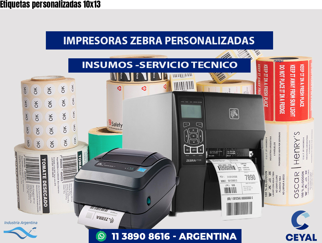 Etiquetas personalizadas 10x13