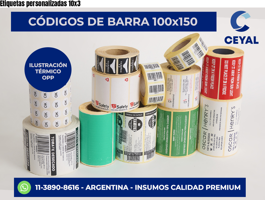 Etiquetas personalizadas 10×3