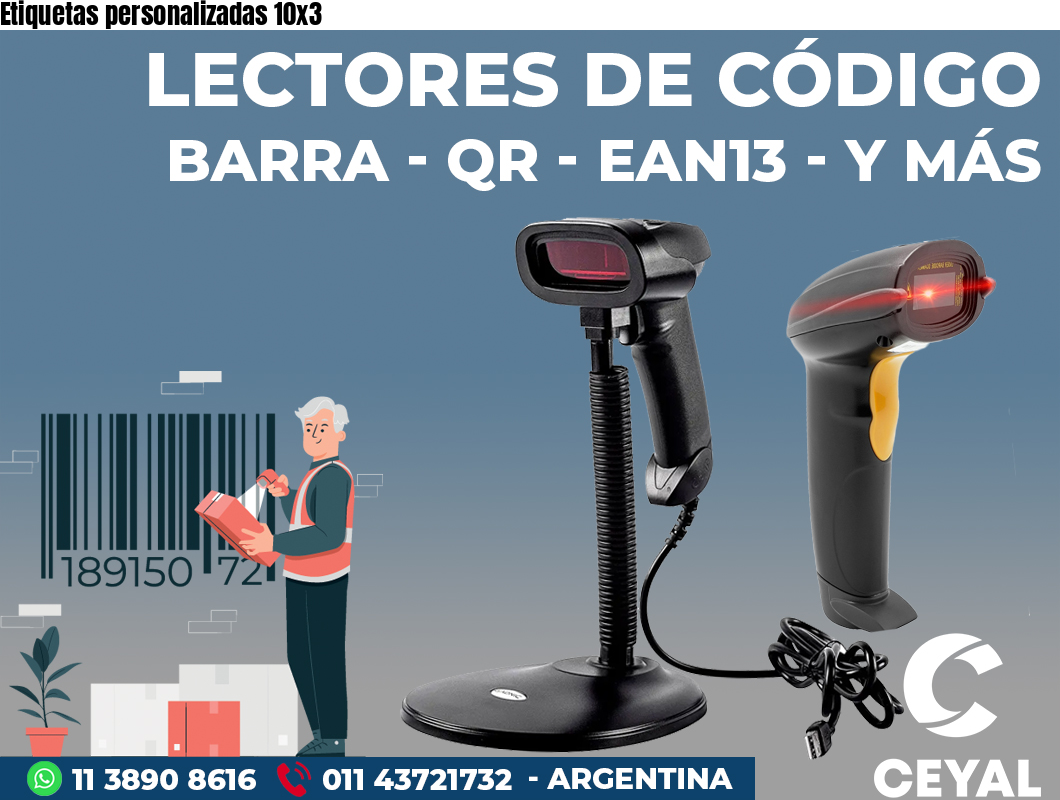 Etiquetas personalizadas 10x3