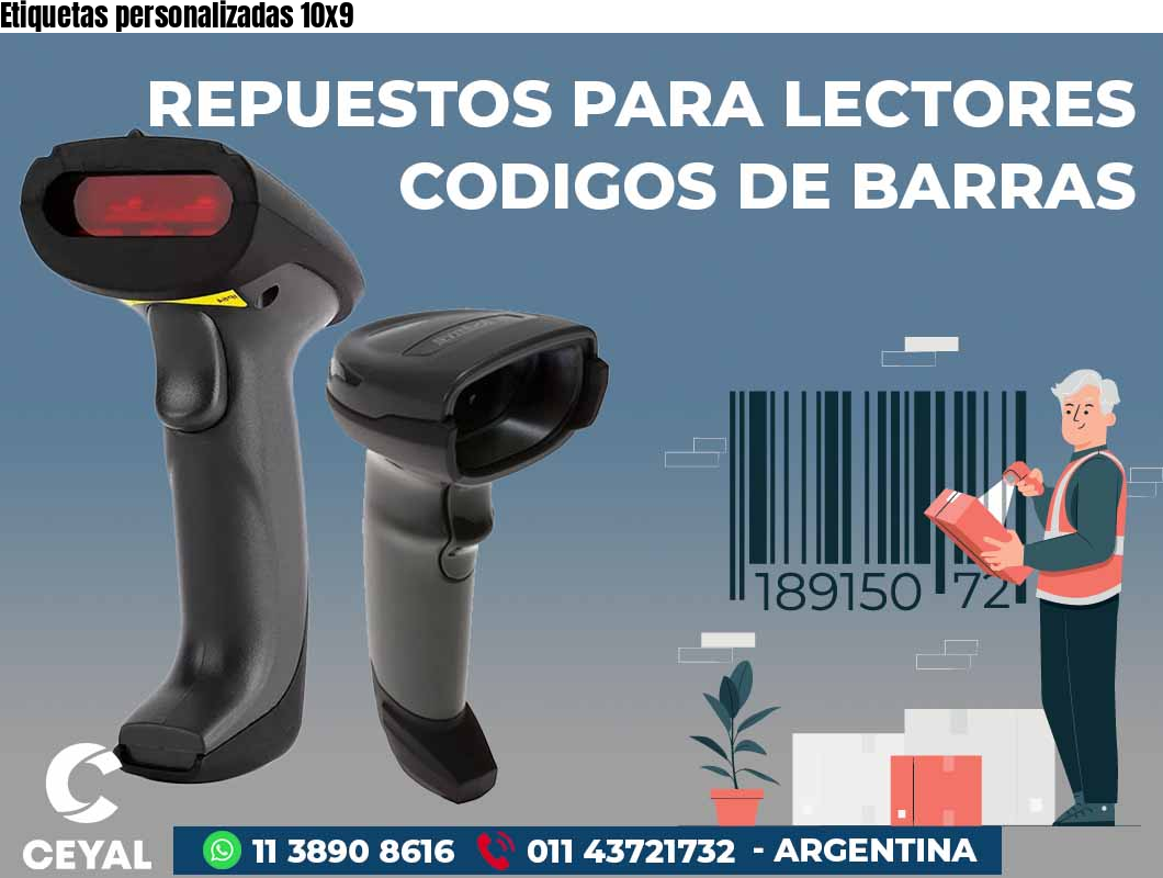 Etiquetas personalizadas 10x9