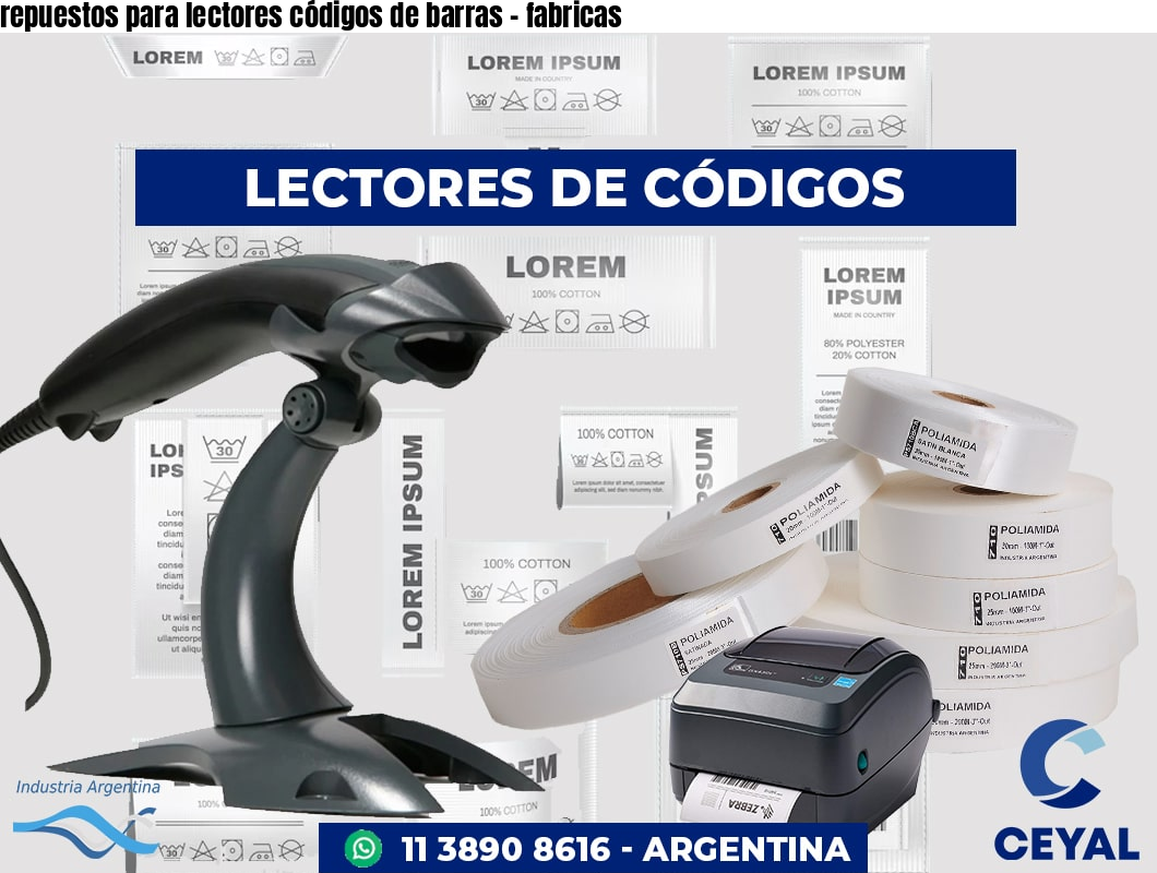 repuestos para lectores códigos de barras - fabricas