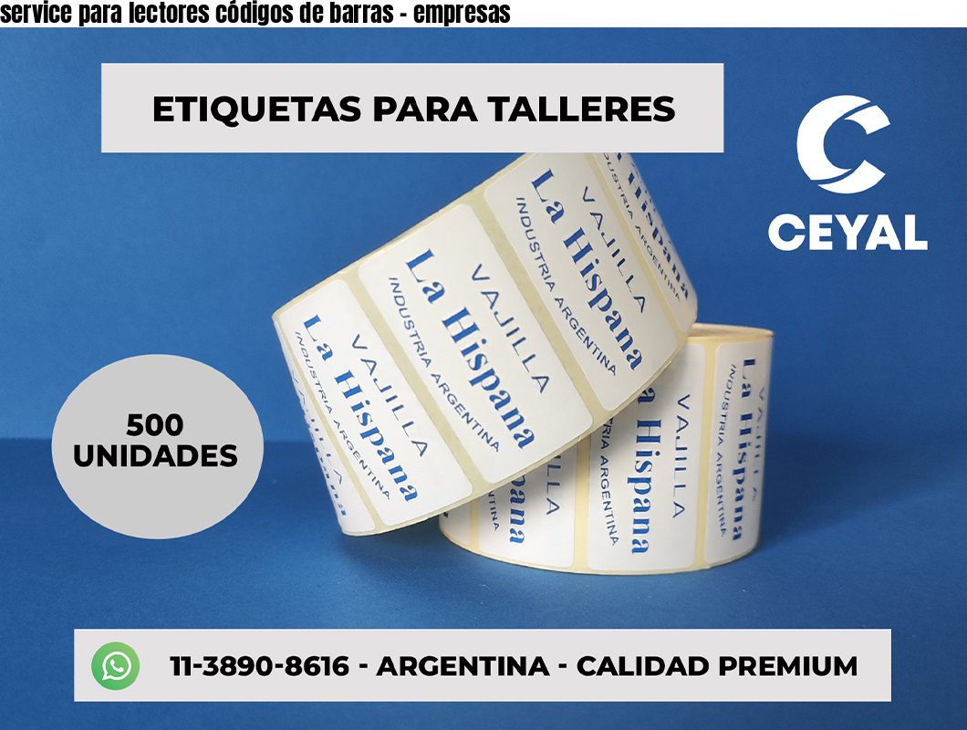 service para lectores códigos de barras - empresas