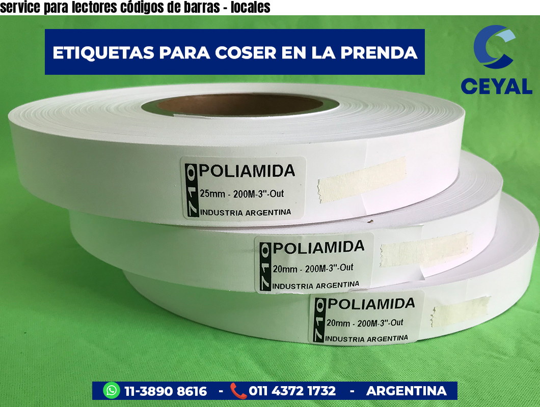 service para lectores códigos de barras - locales