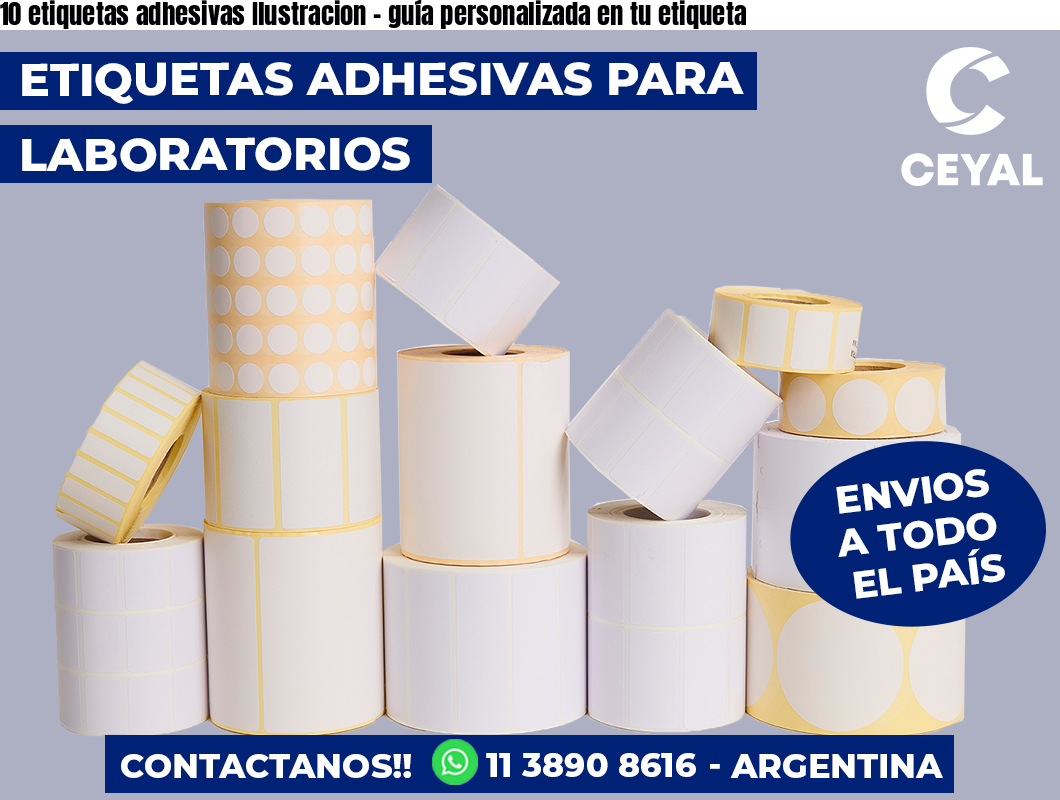10 etiquetas adhesivas Ilustracion – guía personalizada en tu etiqueta