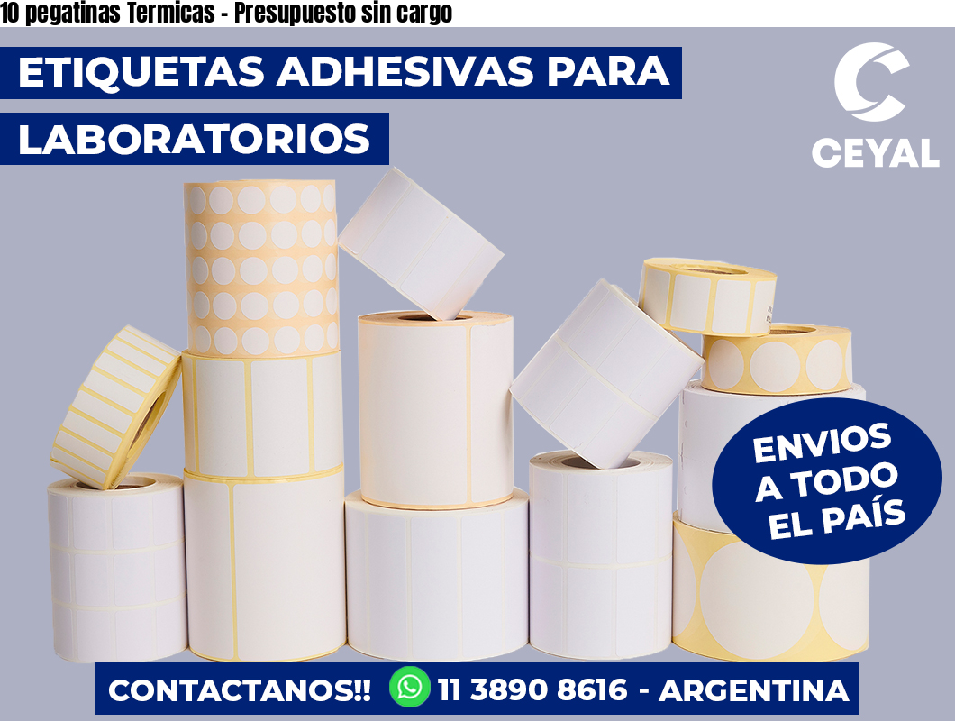 10 pegatinas Termicas – Presupuesto sin cargo