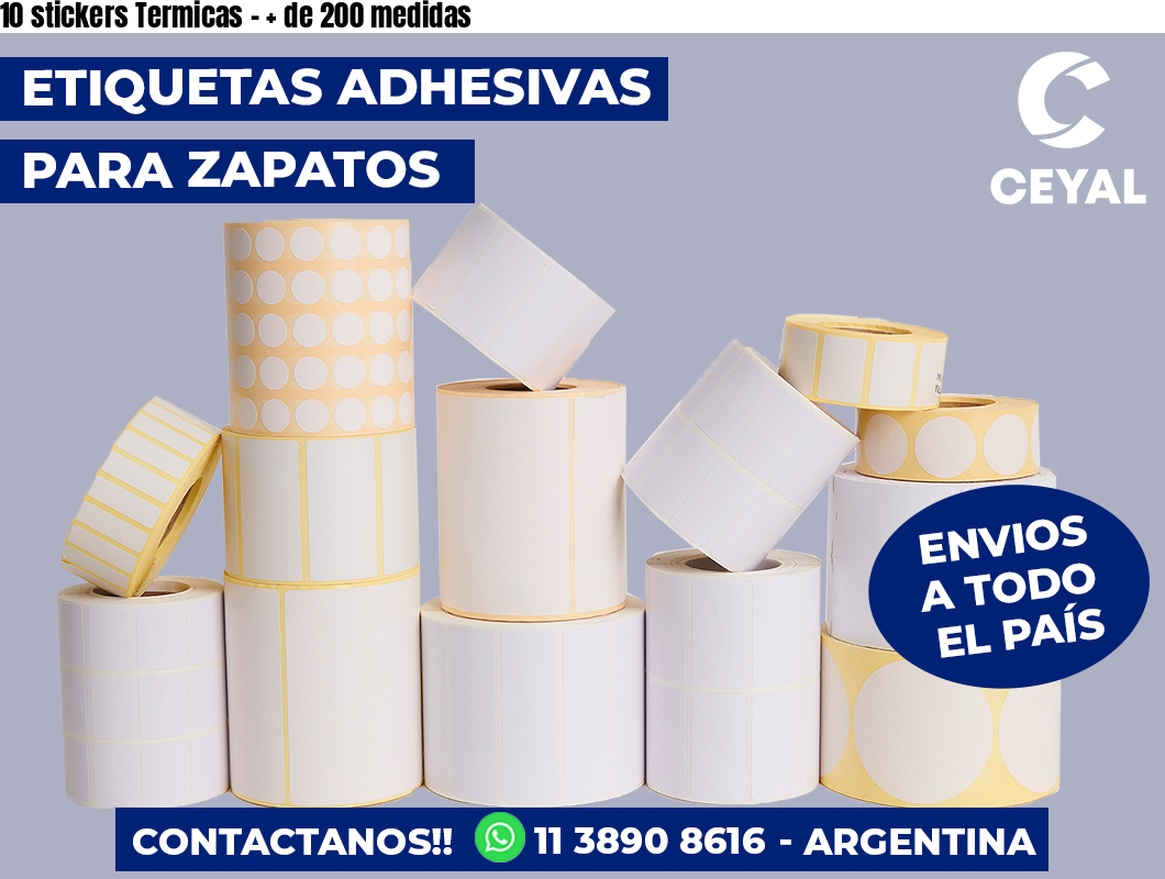 10 stickers Termicas - + de 200 medidas