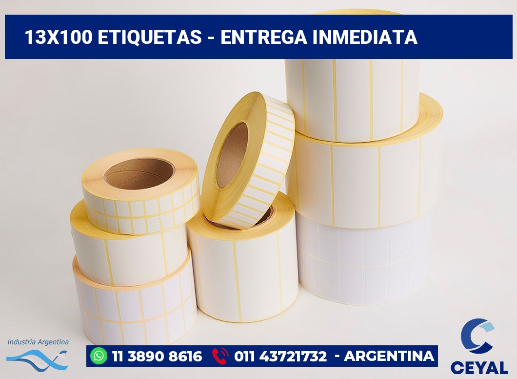 13x100 Etiquetas