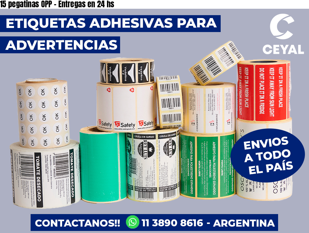 15 pegatinas OPP – Entregas en 24 hs