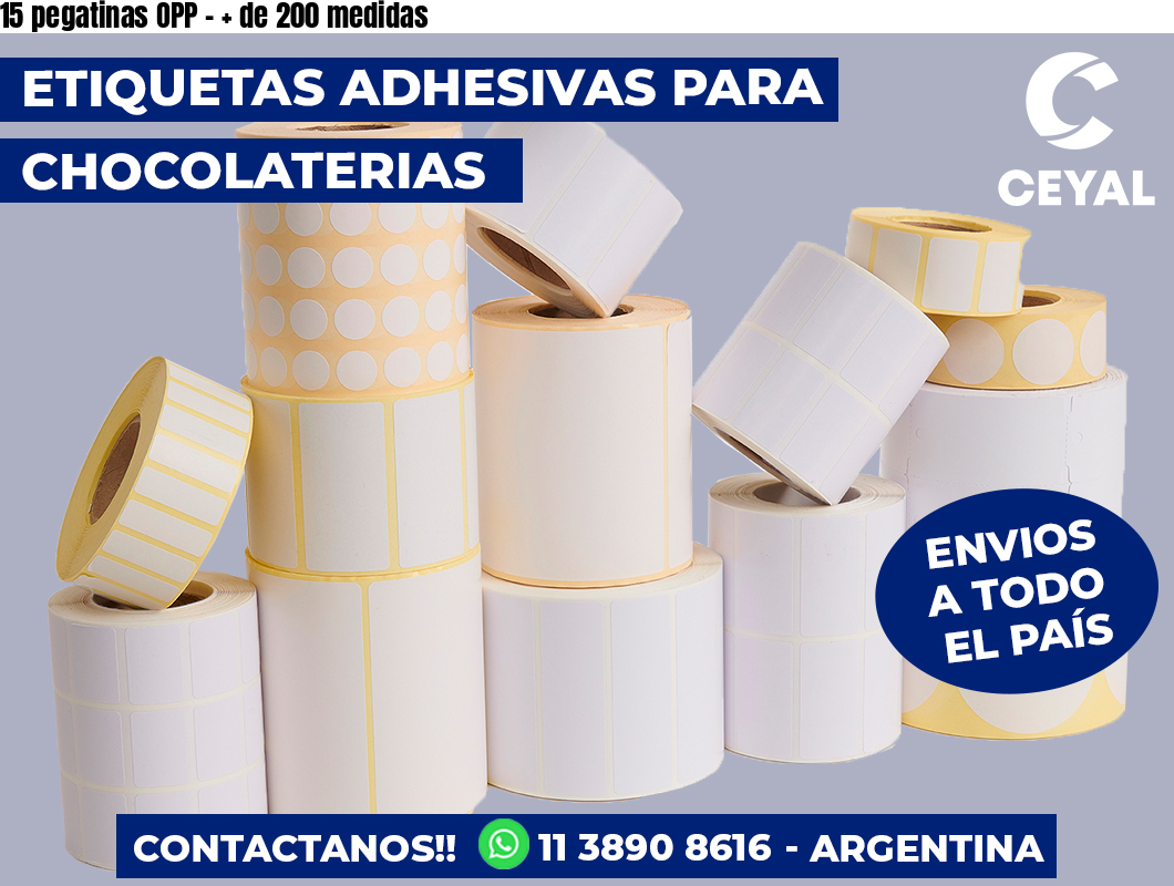 15 pegatinas OPP – + de 200 medidas