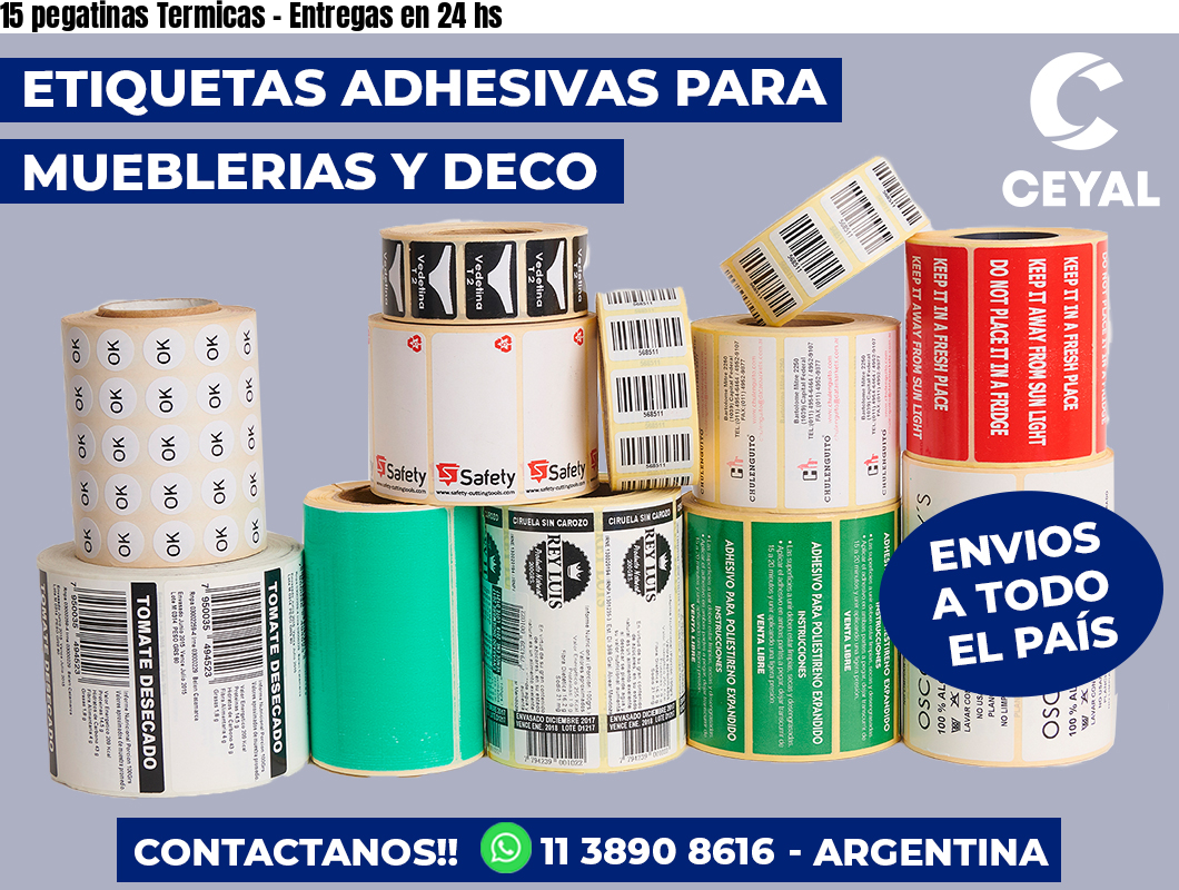 15 pegatinas Termicas – Entregas en 24 hs