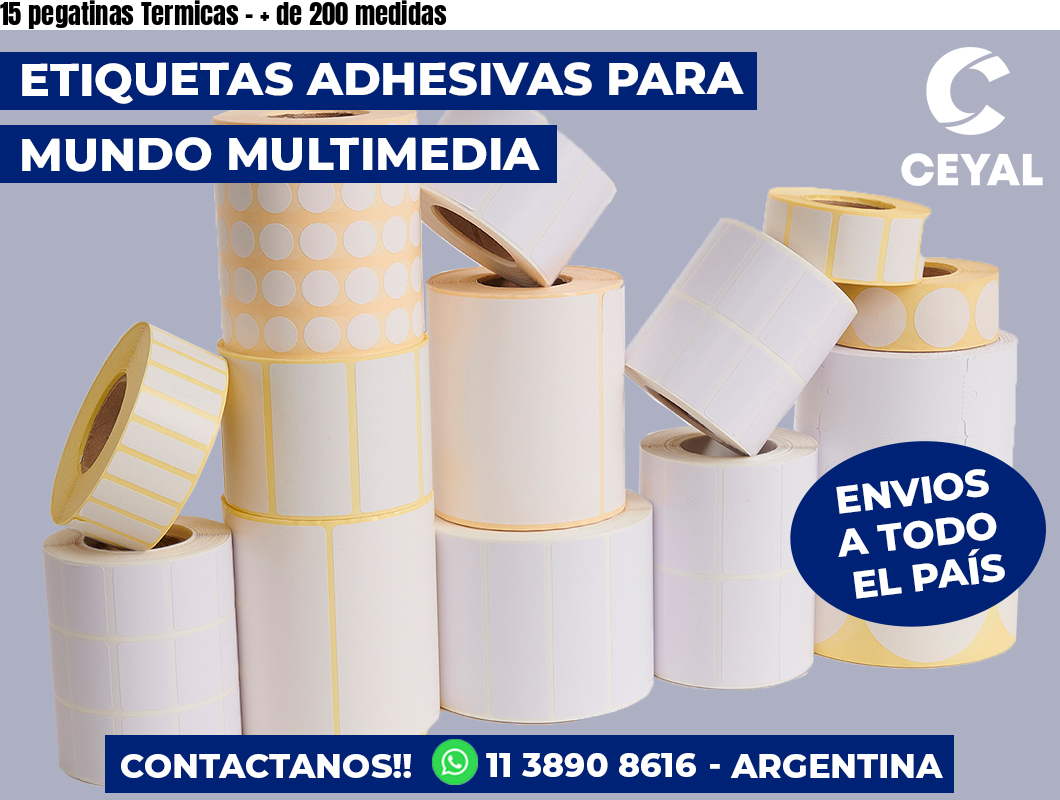 15 pegatinas Termicas - + de 200 medidas