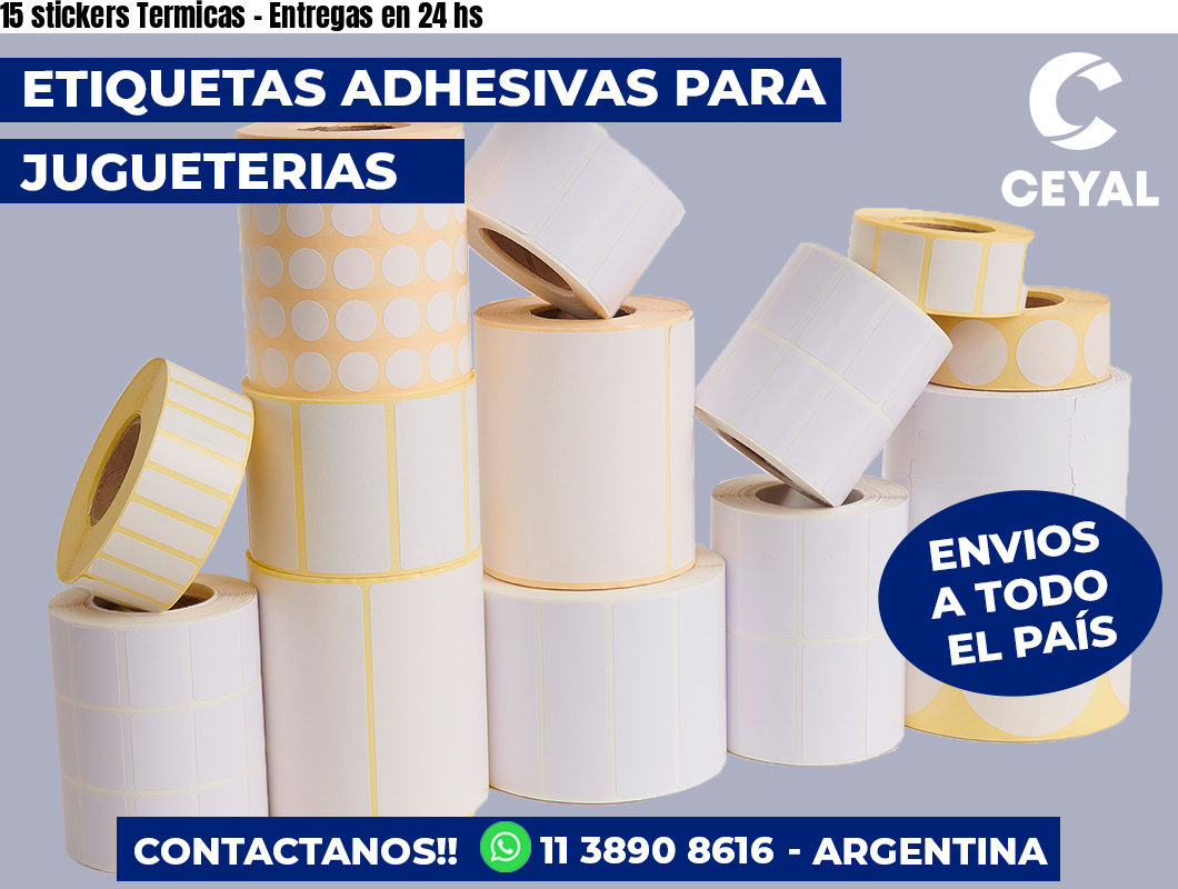 15 stickers Termicas - Entregas en 24 hs