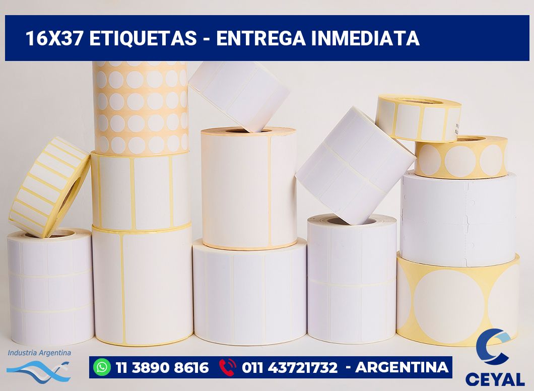 16×37 Etiquetas