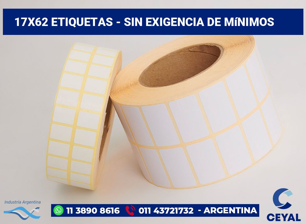 17×62 Etiquetas