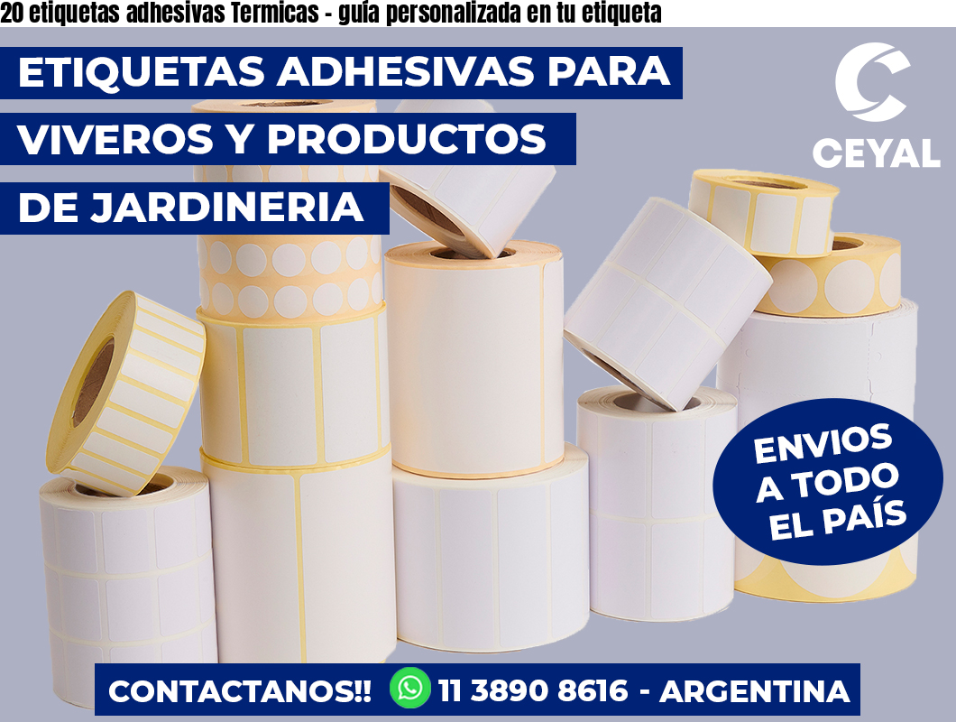 20 etiquetas adhesivas Termicas – guía personalizada en tu etiqueta