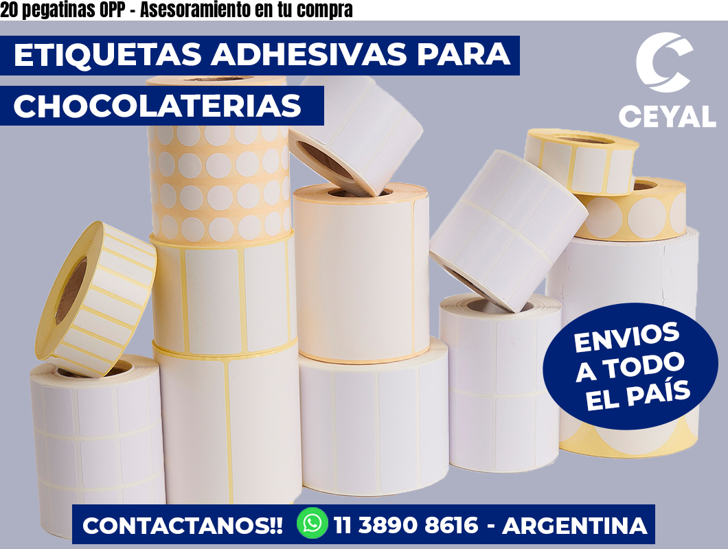 20 pegatinas OPP - Asesoramiento en tu compra