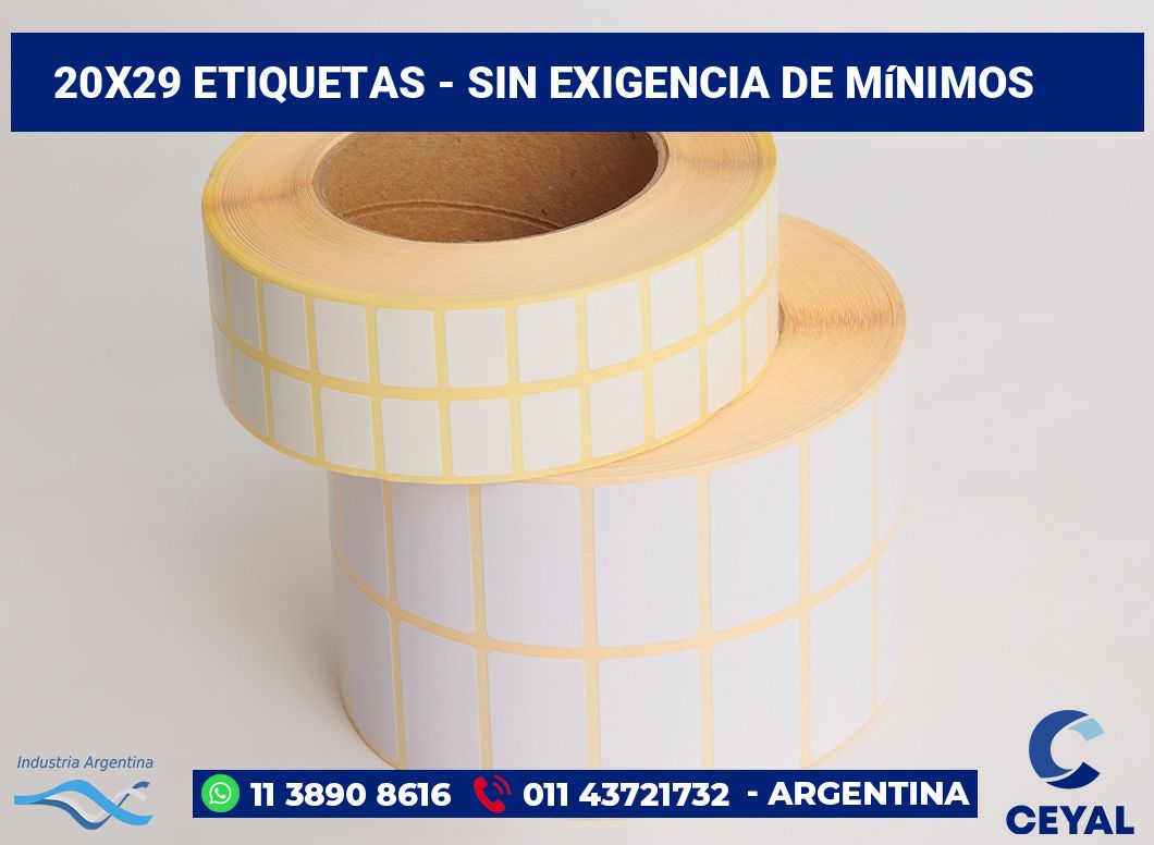 20×29 Etiquetas
