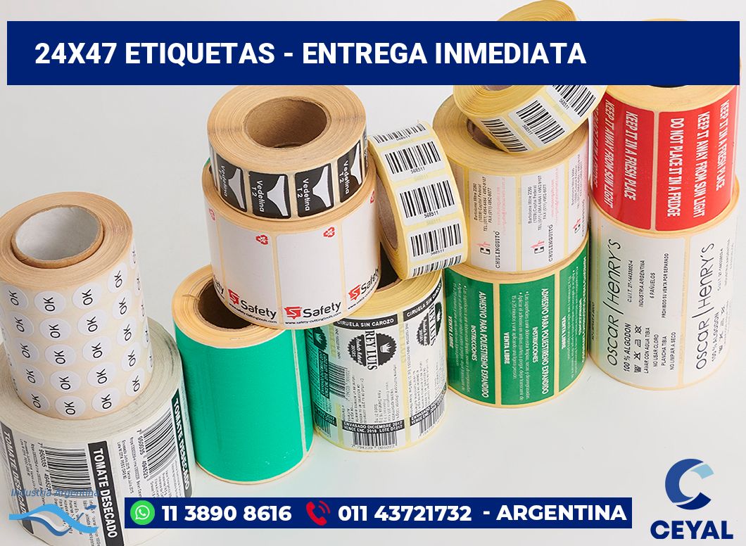 24×47 Etiquetas