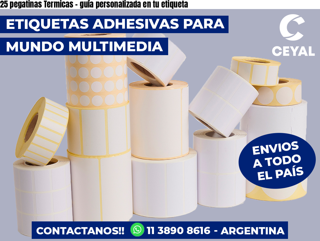 25 pegatinas Termicas - guía personalizada en tu etiqueta
