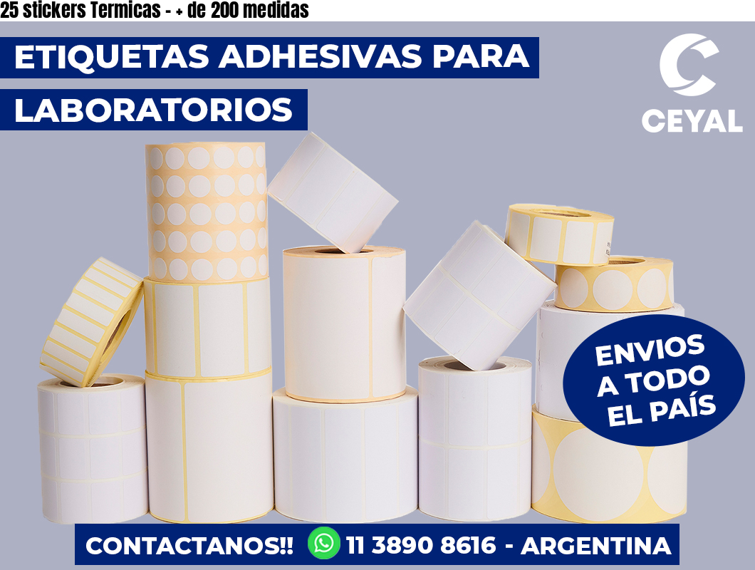25 stickers Termicas - + de 200 medidas