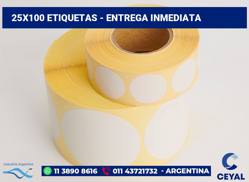 25×100 Etiquetas