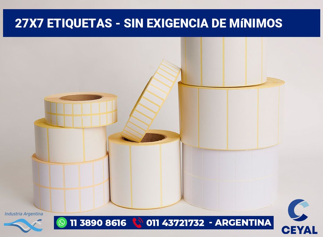 27×7 Etiquetas