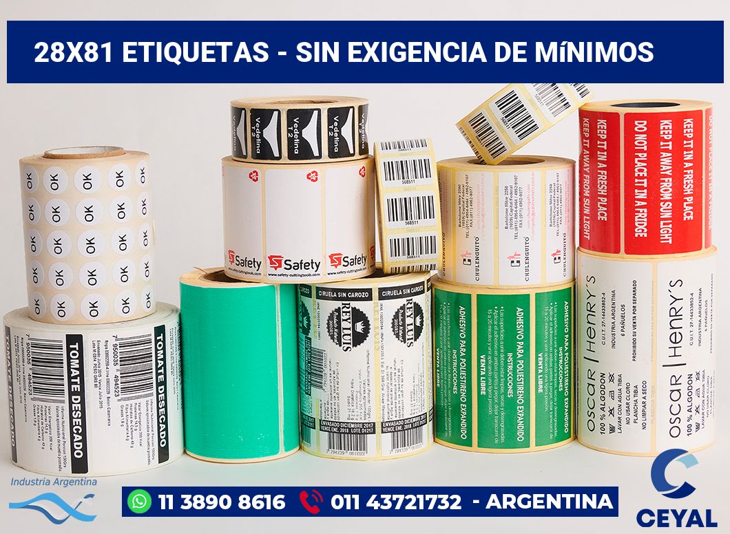 28×81 Etiquetas