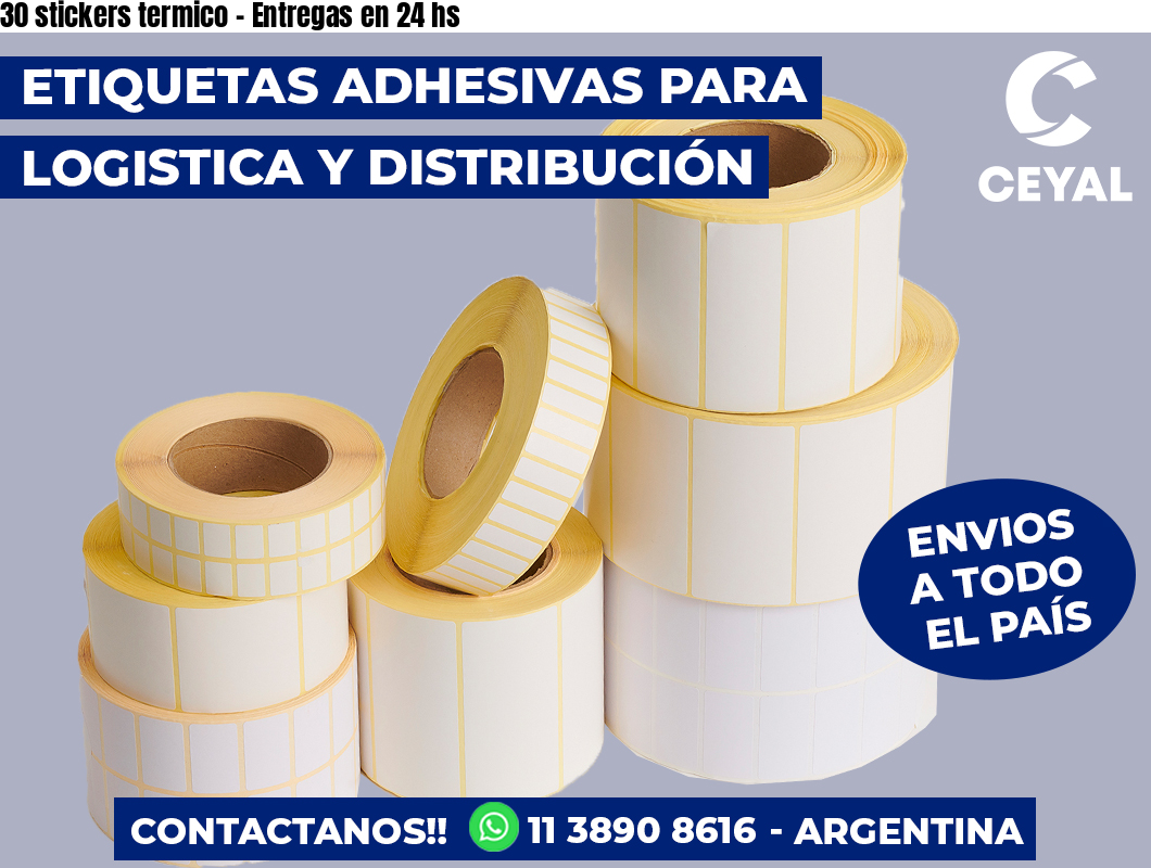 30 stickers termico - Entregas en 24 hs